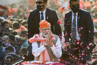 PM Modi holds massive roadshow in Ahmedabad, a day after 4-state win