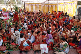 Anganwadi workers protest in Vidisha