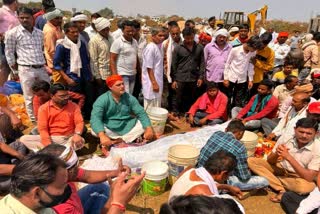 Demonstration of farmers in Nava Raipur