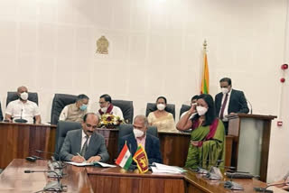 India and Sri Lanka have signed an agreement for developing a 100 megawatt solar power plant in the island nation's eastern port district of Trincomalee, as part of the efforts to strengthen bilateral economic partnership, including through cooperation in the renewable energy sector