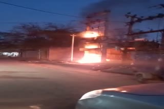 Transformer fire in Dhanbad