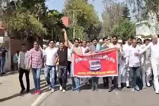 Roadways employees protest in Karnal