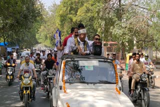 mla-somnath-bharti-took-out-a-huge-procession-in-malviya-nagar