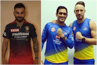 MS Dhoni with Faf Duplesis