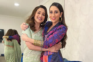 Karisma Kapoor meets Madhuri Dixit