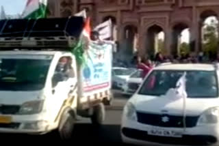 AAP car rally after Punjab election win