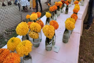 maitri garden decorated with flowers