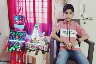 Science Gurjari at Ahmedabad : બાળ વૈજ્ઞાનિકે બનાવ્યો અનોખો રોબોટ, કોરોના સંક્રમિત વ્યક્તિ અંગે કરે છે એલર્ટ