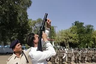 Indore police mock drill in DRP line