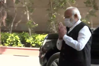 PM Modi arrives at the BJP Parliamentary Party meeting