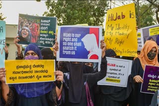 Karnataka hijab row and timeline of events  hijab row and its politics  protests due to hijab ban in karnataka  arguments in favour of hijab  hijab petition hearing in Karnataka high court  ഹിജാബ് വിവാദത്തിന്‍റെ നാള്‍ വഴികള്‍  ഹിജാബ് ഹര്‍ജിയിലെ വാദങ്ങള്‍  ഹിജാബുമായി ബന്ധപ്പെട്ട കര്‍ണാടകയിലെ രാഷ്ട്രീയം