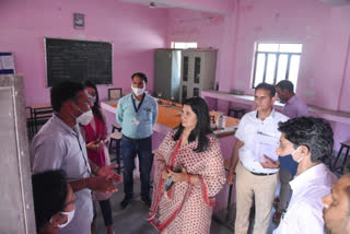 Surprise inspection of schools by Sangeeta Beniwal