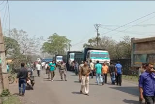 Accident in Dhanbad on Chandankyari Digwadih main road in Dhanbad