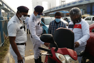 Kolkata Police Patrolling on Holi