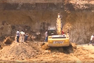 Two labourers dead three still trapped after landslip at construction site in Andhra Pradeshs Guntur district