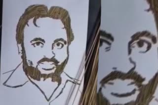 chandigarh artist varun tandon made bhagwant mann portrait by broomsticks