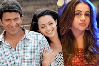 Bhavana wishes to Puneeth Rajkumar  പുനീത്‌ പിറന്നാള്‍ ആശംസകളുമായി ഭാവന  'സ്വര്‍ഗത്തില്‍ അപ്പുവിന് പിറന്നാള്‍ ആശംസകള്‍'  Bhavana's heartfelt note on Puneeth death  Puneeth Rajkumar last movie James  James screening  Puneeth Rajkumar last movie James  James screening  James cast and crew  HBD Puneeth Rajkumar