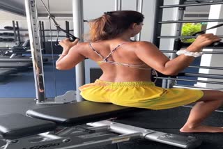 disha patani share vidoe on instagram during workout at gym