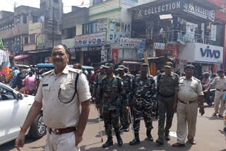 Flag march in Dhanbad on Holi and Shab-e-Barat