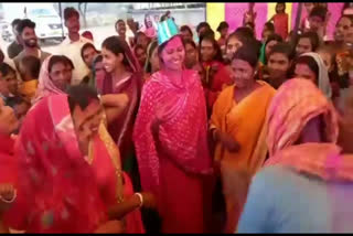 MLA Amba Prasad danced in Holi Milan ceremony