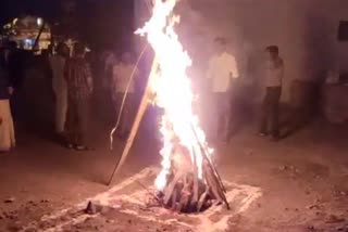 Holi celebration in Kalburgi