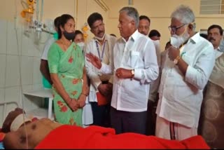 visits to Minister V. somanna Chamarajanagar hospital