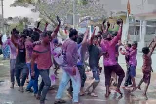 Holi celebration in Sagara Village