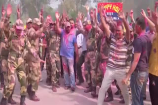 crpf jawans holi celebration video