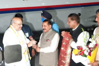 Union Minister Jitendra Singh shared on his Twitter handle a picture of him receiving home minister Amit Shah on Friday at the airport