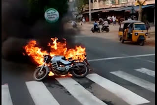 Burning bikes