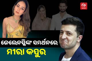 Criticising Zelensky's outfit: କଡ଼ା ଜବାବ ଦେଲେ ଅଭିନେତା ଶାହିଦଙ୍କ ପତ୍ନୀ ମୀରା