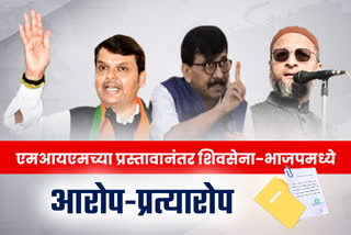 Shivsena and Bjp Alleged on each other over mim proposal to joined maha vikas aghadi governement