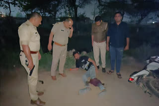 पुलिस और बदमाश के बीच मुठभेड़