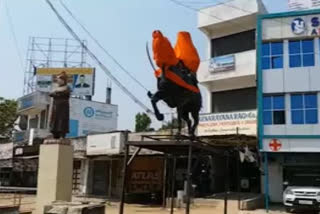 Installation of Sivaji's statue leads to protest, stone-hurling in Telangana