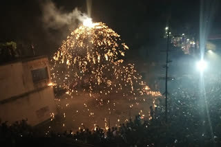 firecracker festival celebrated at Nadia in Gopal puja on Holi