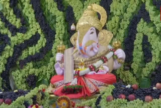 Dagdusheth Halwai Ganesh Temple decorated with 2000 kg of grapes