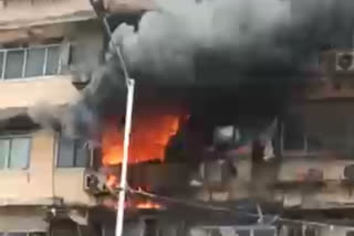 huge fire has broken out in the Mahalakshmi