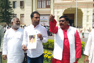 Opposition protest in Bihar Assembly