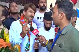 Bjp MP Manoj tiwari in dehradun