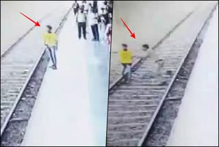 Cop saves teen who jumped in front of express train in Thane-video