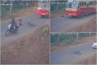 kannur accident  accident video  viral video  kannur young boy accident  സൈക്കിൾ അപകടം  കണ്ണൂർ അപകടം വീഡിയോ  തലനാരിഴയ്‌ക്ക് രക്ഷപ്പെട്ട് ഷാദു റഹ്‌മാൻ  വൈറൽ വീഡിയോ  വാഹനാപകടം വീഡിയോ  തലനാഴിരക്ക് രക്ഷപ്പെട്ട് ഷാദു റഹ്‌മാൻ