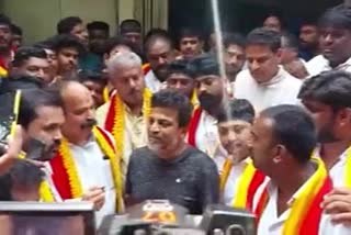 Shivaraj Kumar Talked during protest