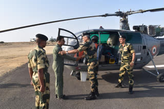 BSF DG reaches Gujarat Frontier