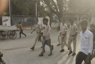 Procession of accused in Bhind