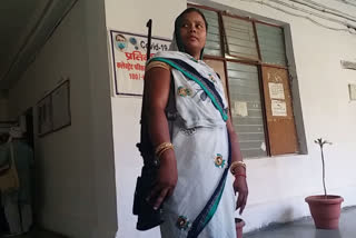 Woman of Bhind with Gun