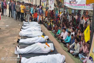 Raipur contract power workers strike