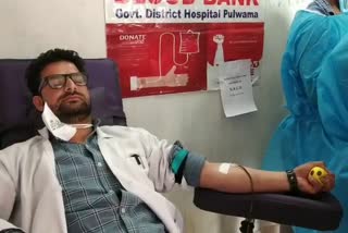 Blood Donation Camp at Awantipora: اونتی پورہ، پلوامہ میں عطیہ خون کیمپ منعقد