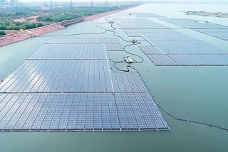 The largest floating solar power plant in the country started