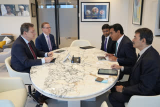Minister ktr  talk with pharma companies in us tour