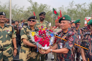 BSF and BGB organise retreat ceremony to mark Bangladesh Independence Day